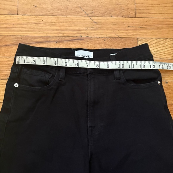 Frame Denim Le Palazzo Wide Leg Black Jeans Size 4 - Picture 2 of 7